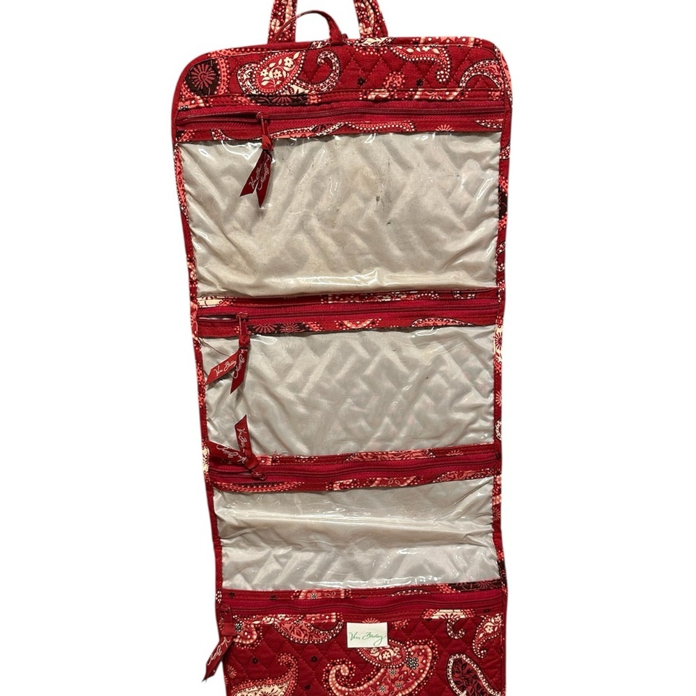 Vera Bradley Paisley Pattern Travel Hanging Folding Toiletry Bag Organizer A23 - Picture 4 of 9